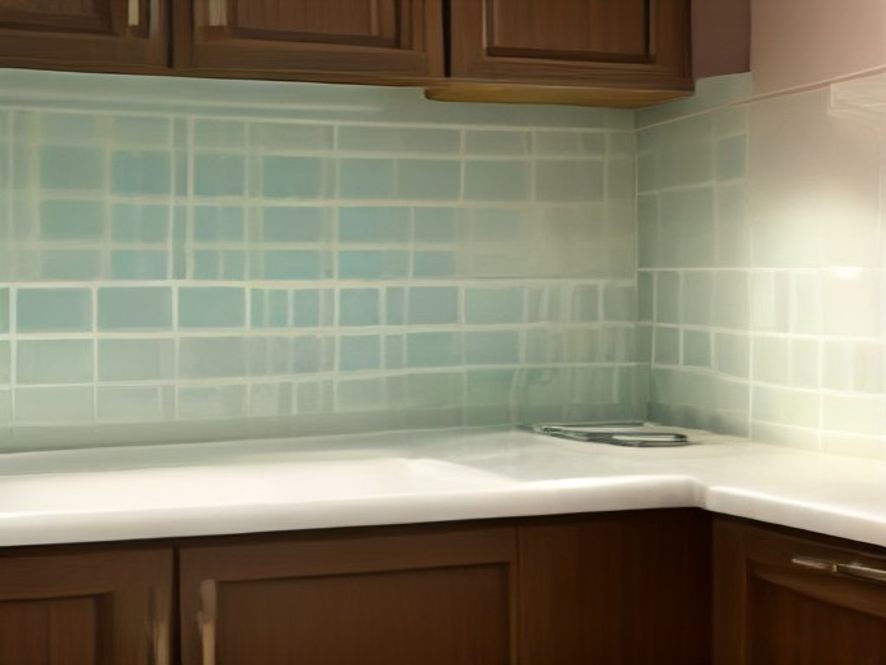 Removing cooking oil splatters from kitchen backsplash tiles