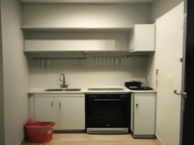 No-drill renter-friendly storage tools installed in a small kitchen.