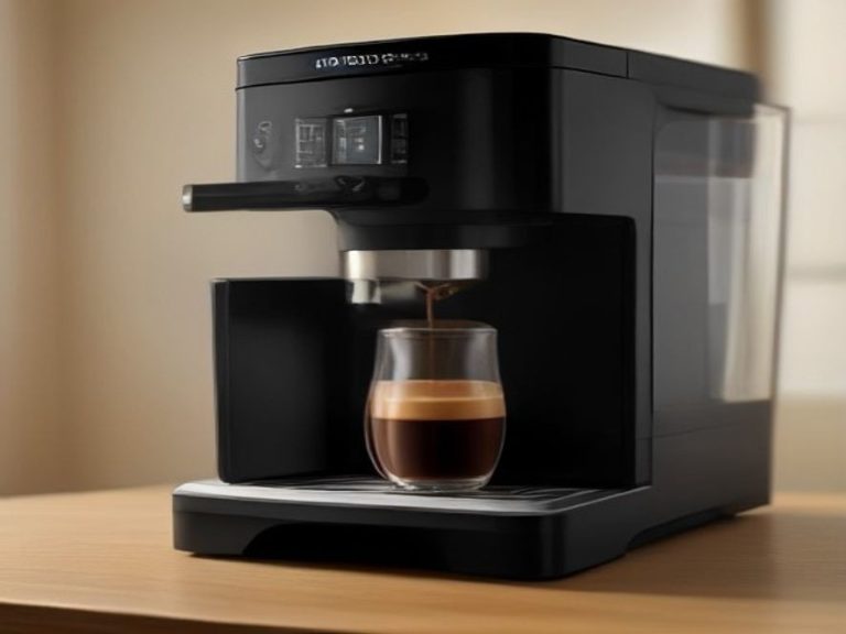 Precision smart coffee machine brewing fresh coffee
