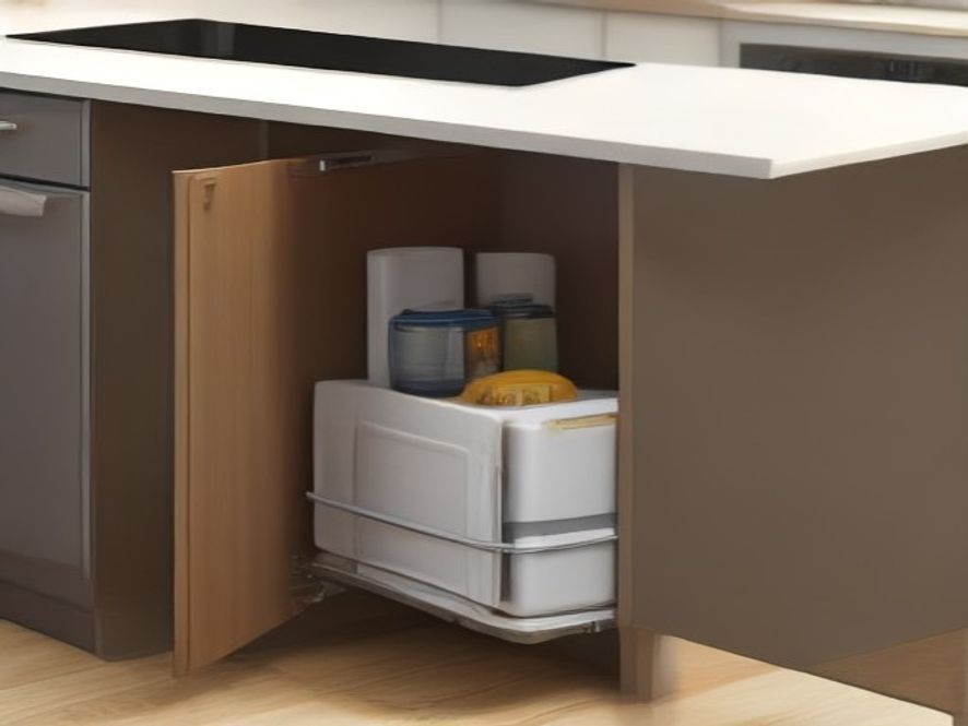 Space saving smart kitchen gadget mounted under cabinet