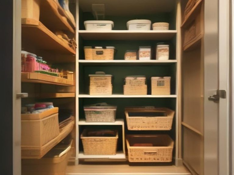 Pantry organized into distinct zones for effortless meal prep.