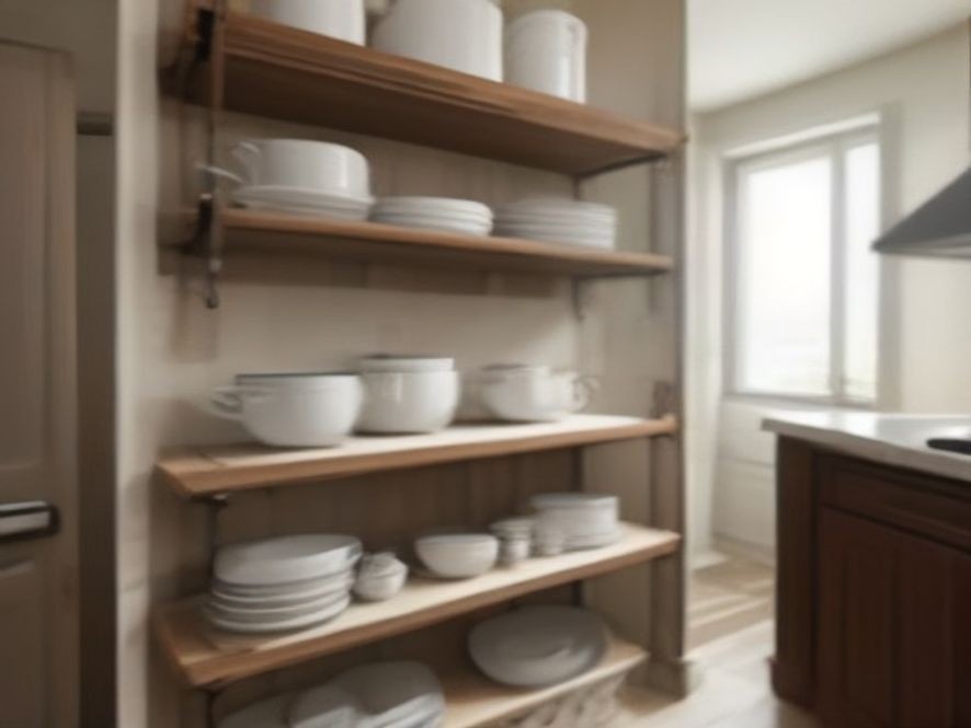 Under shelf wire baskets maximizing limited cabinet capacity.