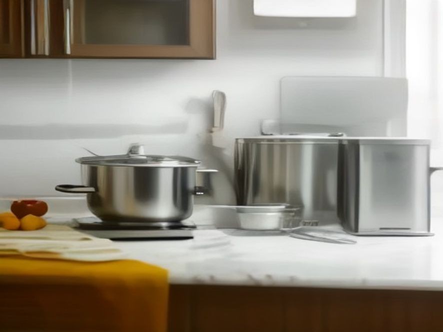 Organized meal prep station with sheet pan and timer for stress-free cooking.