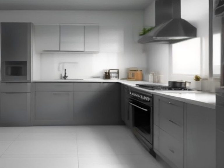 Clean floor area directly in front of a modern stainless steel stove