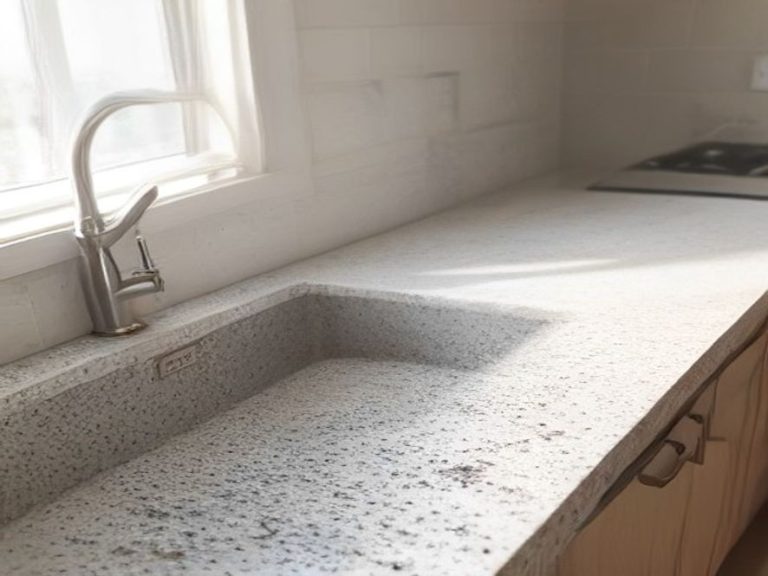 Spotless cream granite countertop free from deep dark stains