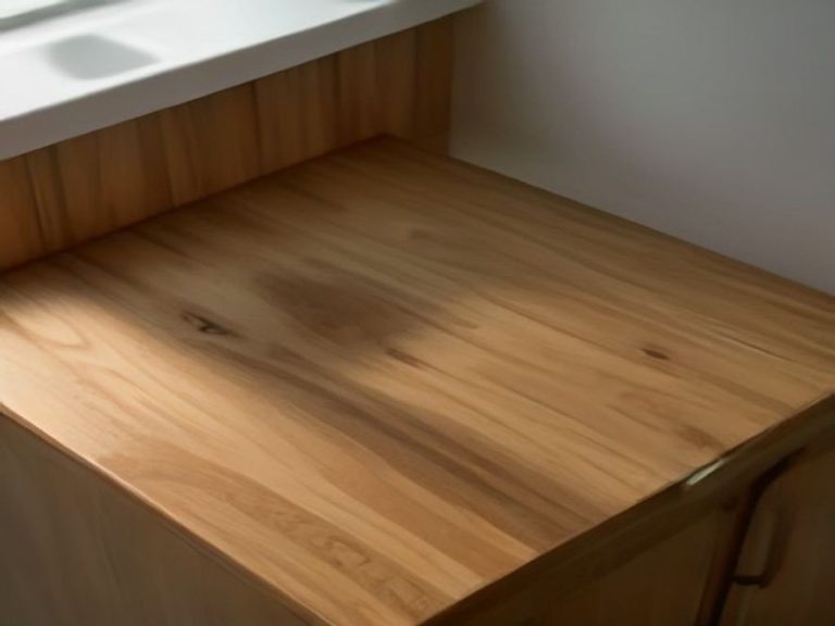 Sealed wooden countertop surface free of water marks and rings