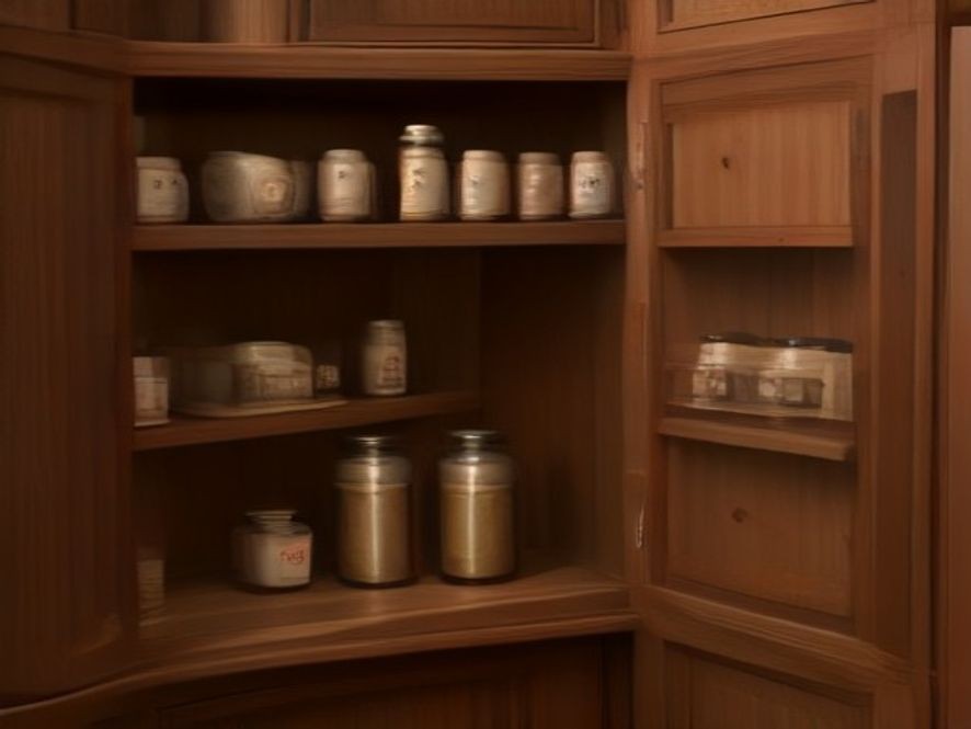 A rotating lazy susan turning awkward corner cabinets into smart storage.