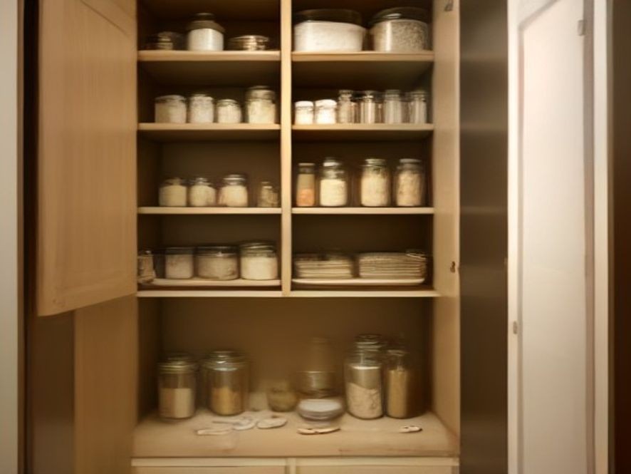 Structured kitchen cabinet layout designed to prevent rapid clutter buildup