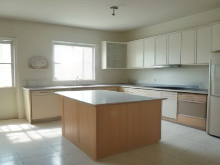 Open clean appliances in an airy kitchen setting