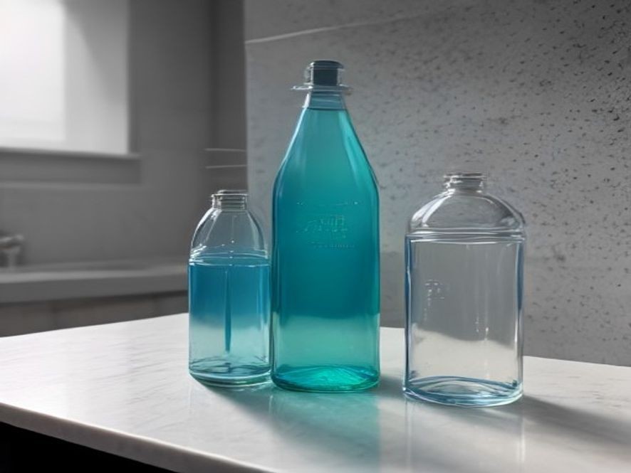 Clear drinking glasses free of hard water residue
