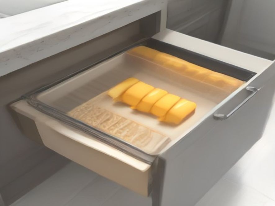 Modular acrylic compartments preventing kitchen drawer clutter
