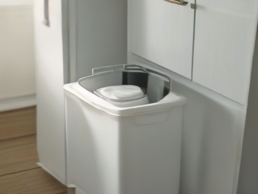 Locating lingering garbage odors when the trash bin is empty.