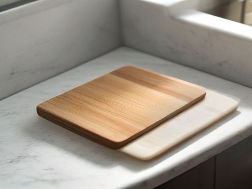 Addressing old food odors on kitchen cutting surfaces and counters.