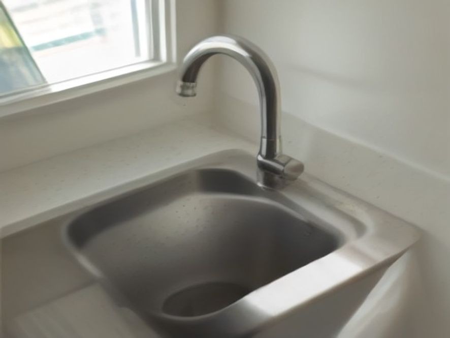 Under-sink water shut-off valve with slight mineral deposits