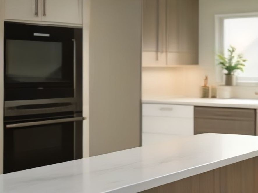 Rechargeable wireless kitchen devices sitting on a kitchen island.